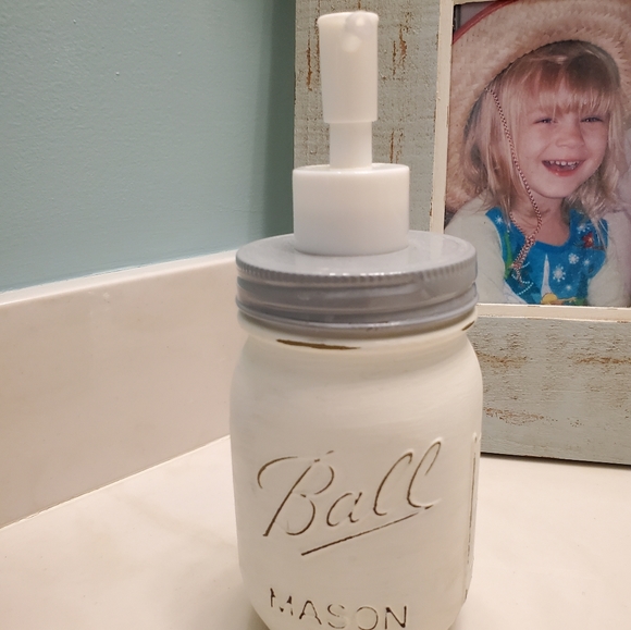 Ball jar Bathroom accessories in cream color - Picture 6 of 7